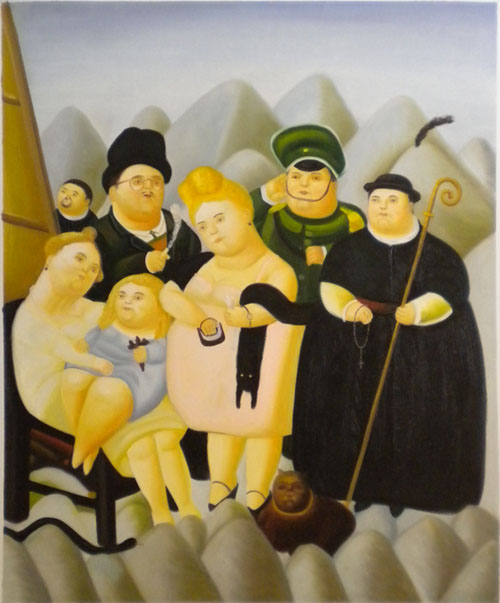 store falso d'autore la familia del Presidente di Fernando Botero